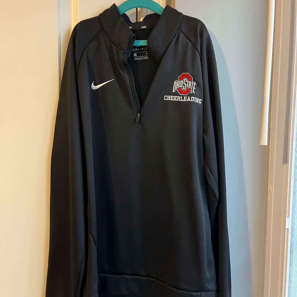 Women's Nike Dri-Fit Ohio State Cheerleading Long Sleeve Quarter Zip